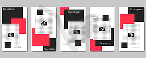 Trendy social network stories editable vector templates - vector image