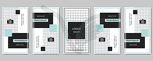 Trendy social network stories editable vector templates - vector image