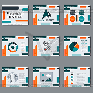 Professional business presentation vector template - vector clipart