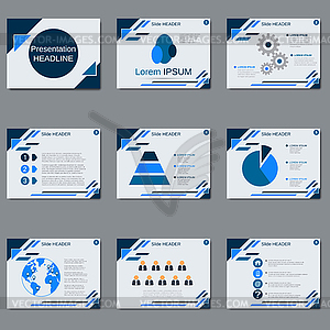 Professional business presentation vector template - vector image