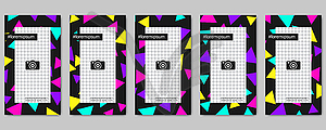 Trendy social network stories editable vector templates - vector image