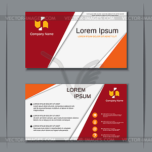 Modern business visiting card vector template - vector image