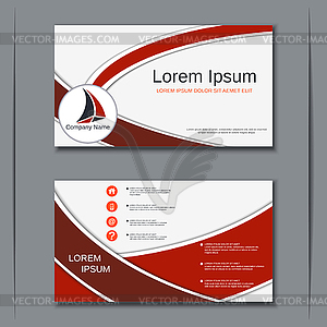 Modern business visiting card vector template - vector image