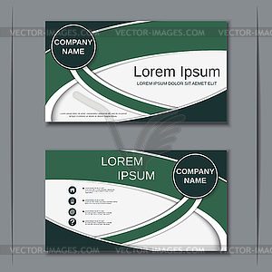 Modern business visiting card vector template - vector clip art