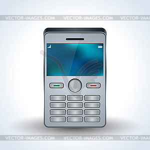 Old mobile phone realistic vector icon - vector image