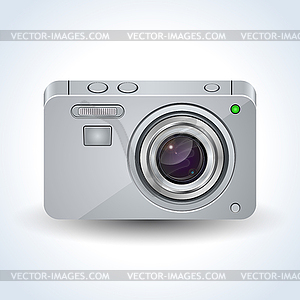 Realistic digital photo camera vector illustration - vector clipart