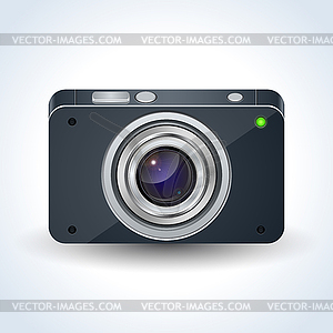 Realistic digital photo camera vector illustration - vector clip art