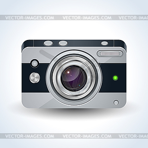 Realistic digital photo camera vector illustration - royalty-free vector clipart