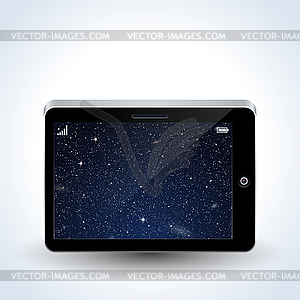 Tablet computer realistic vector icon - vector clip art