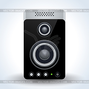 Loudspeaker realistic vector icon - vector clipart