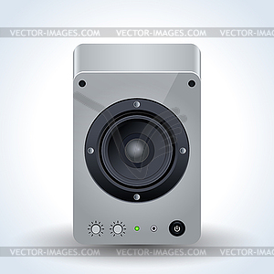 Loudspeaker realistic vector icon - vector clip art