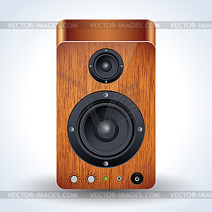 Loudspeaker realistic vector icon - vector clipart