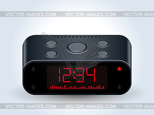 Digital clock realistic vector icon - vector image