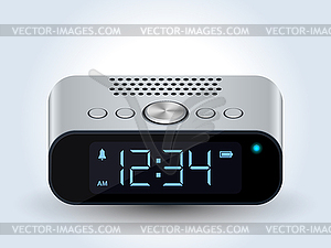 Digital clock realistic vector icon - vector image