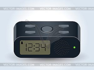 Digital clock realistic vector icon - vector clipart