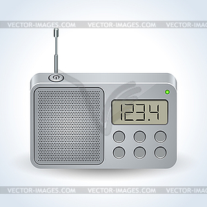 Radio receiver realistic vector icon - vector clipart