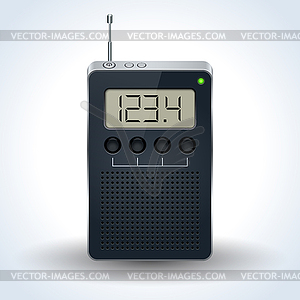 Radio receiver realistic vector icon - vector image