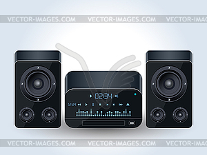 Home audio system realistic vector illustration - vector image