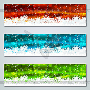 Christmas and New Year luxury colorful vector banners - vector image