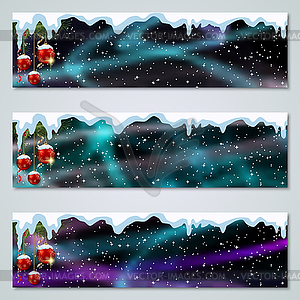 Christmas and New Year vector banners collection - vector clipart / vector image