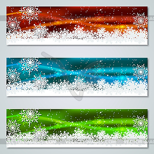 Christmas and New Year vector banners collection - vector clip art