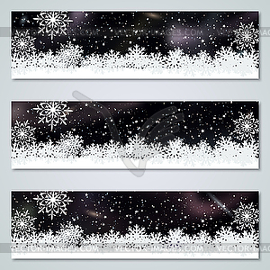 Christmas and New Year vector banners collection - vector image