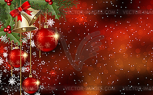 Christmas and New Year elegant blurred vector backgroun - vector clipart