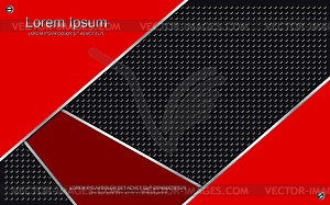 Abstract layered red-black metallic vector background - vector clip art