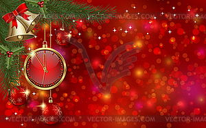 Christmas and New Year background - stock vector clipart