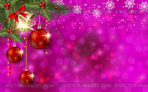 Christmas and New Year background - vector clip art