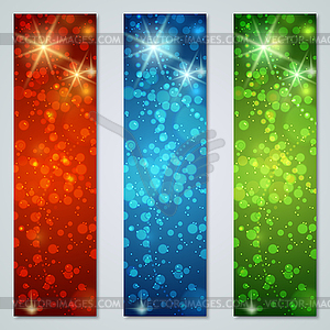 Christmas and New Year vertical banners vector set - vector clip art