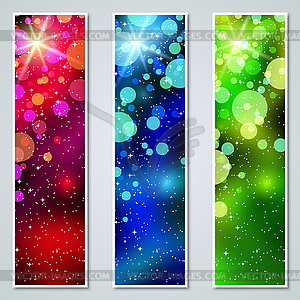 Christmas and New Year vertical banners vector set - vector clip art