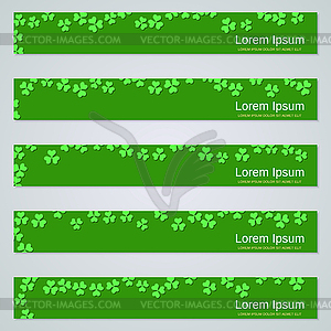 St.Patrick's Day web banners vector set - vector clip art