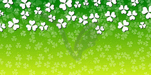 St.Patrick's Day green vector background - vector clip art