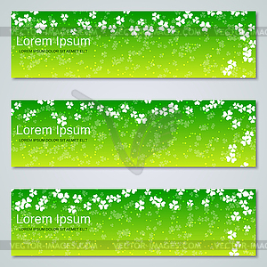 St.Patrick's Day web banners vector set - vector image