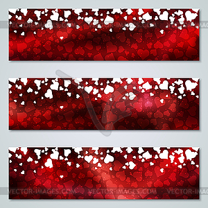 Valentine's Day vector banners templates - vector image