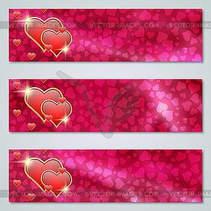 Valentine's Day vector banners templates - vector clip art