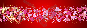 Valentine's Day vector banner template - vector image