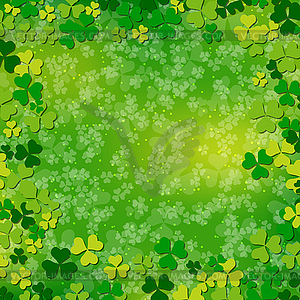 St.Patrick's Day green vector background - vector clipart