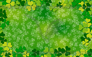 St.Patrick's Day green vector background - vector image