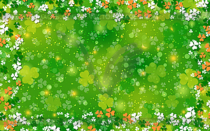 День Святого Патрика зеленый векторный фон - векторное графическое изображение