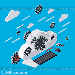 Cloud computing vector concept - vector clipart