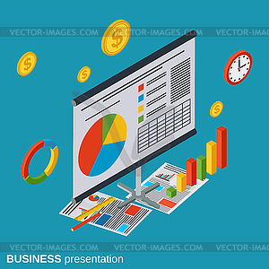 Business presentation vector concept - royalty-free vector clipart