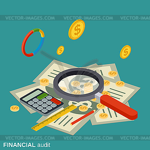 Financial audit vector concept - vector clipart