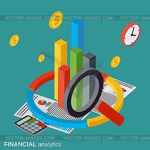Концепция вектор финансовой аналитики - иллюстрация в векторном формате