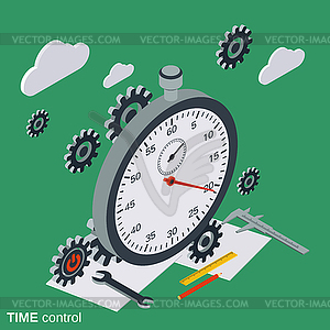 Time control vector concept - vector clipart