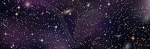 Night sky vector banner - vector image