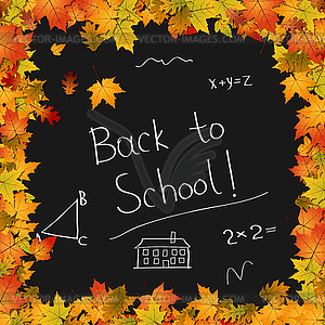 Back to school, education vector background - vector image