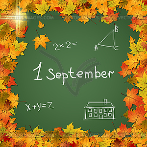 Back to school, education vector background - vector image