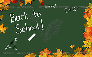 Back to school, education vector background - vector clipart